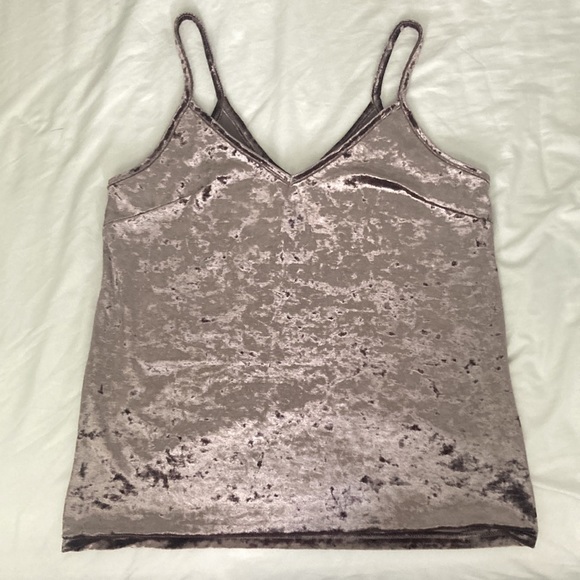 Velvet Mauve Spaghetti Tank. Size Small. - Picture 3 of 7
